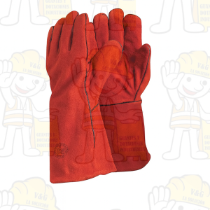 Guante soldador Rojo